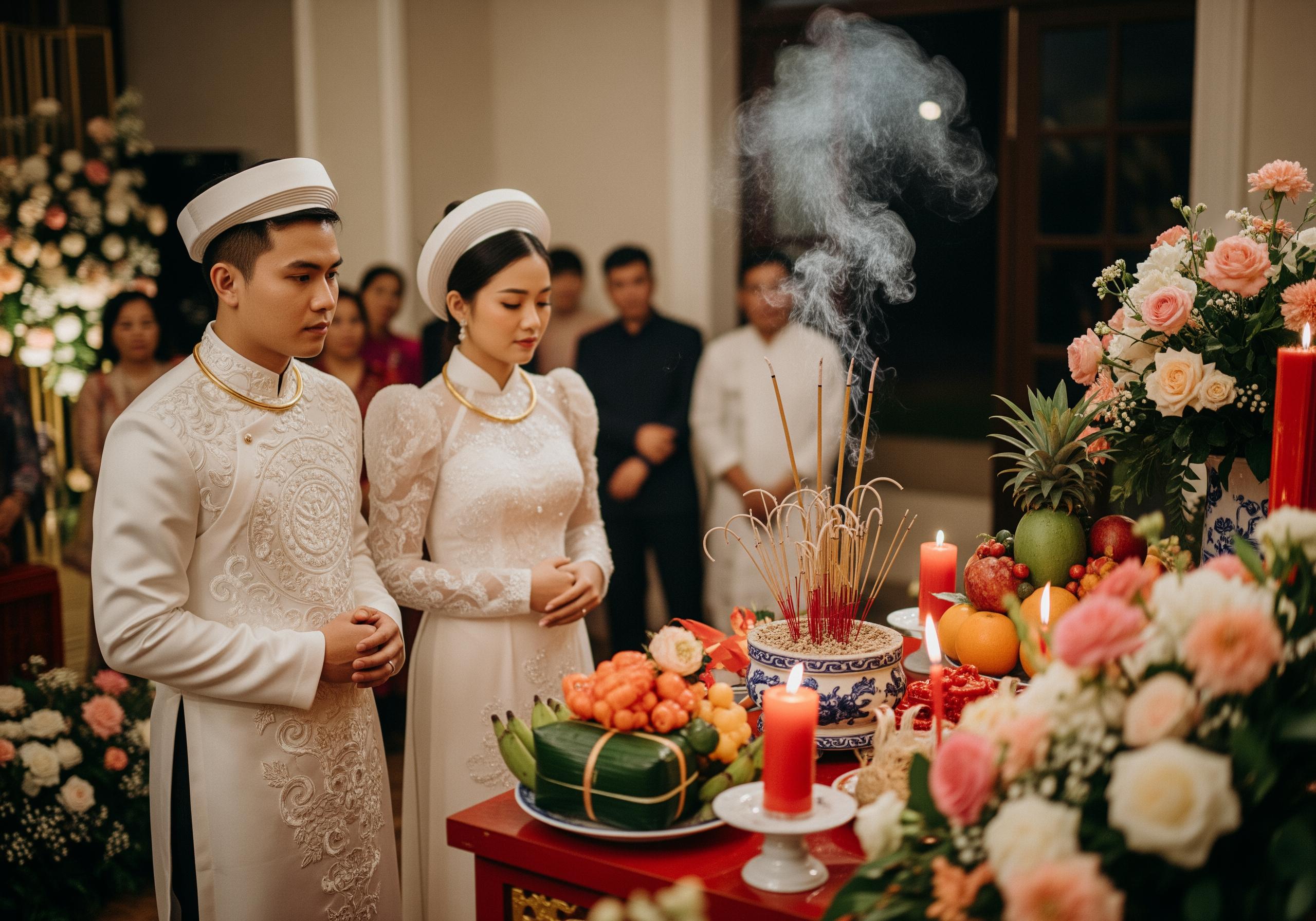 Văn Khấn Gia Tiên Trong Đám Cưới: Cho Mọi Vùng Miền & Thế Hệ 3 bài văn khấn gia tiên trong đám cưới