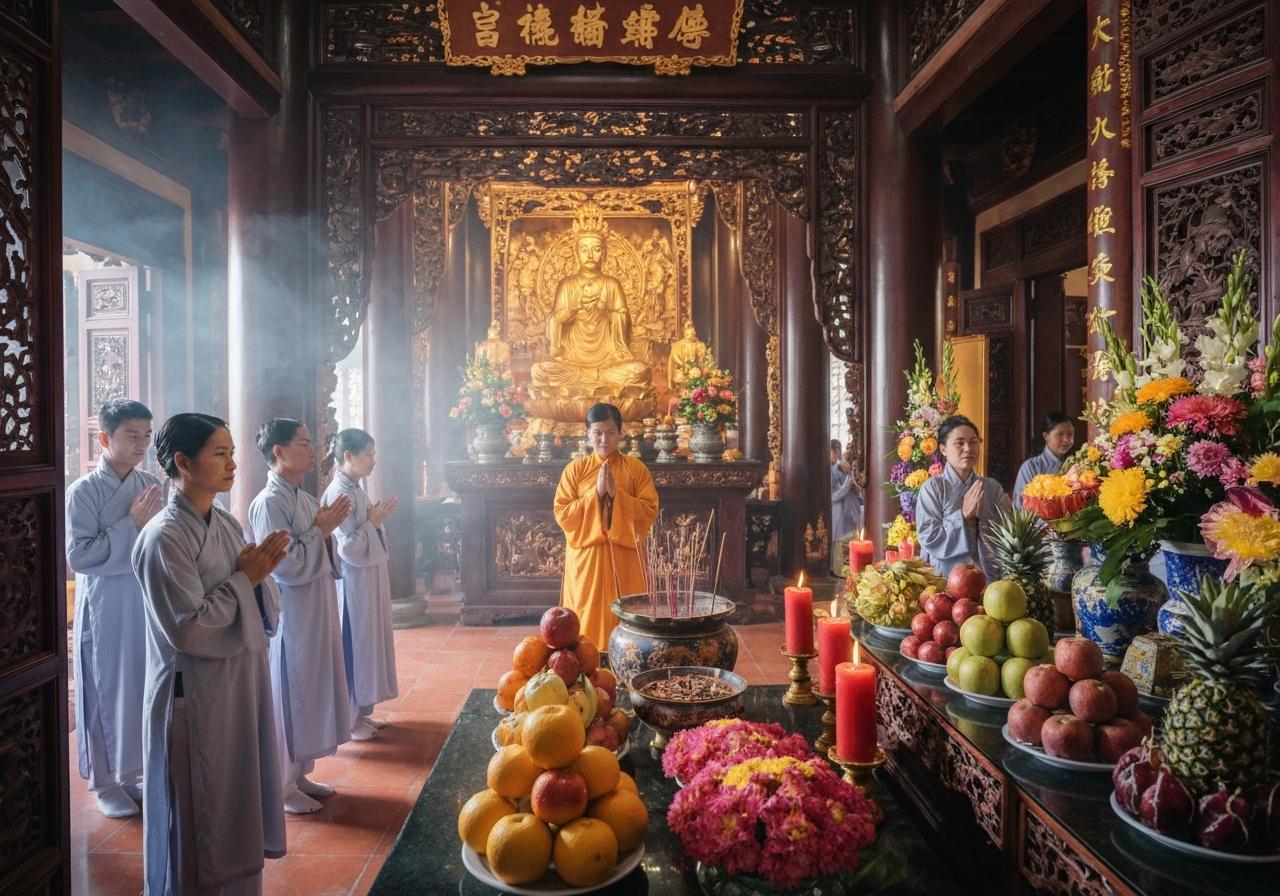 văn khấn ở chùa ban tam bảo