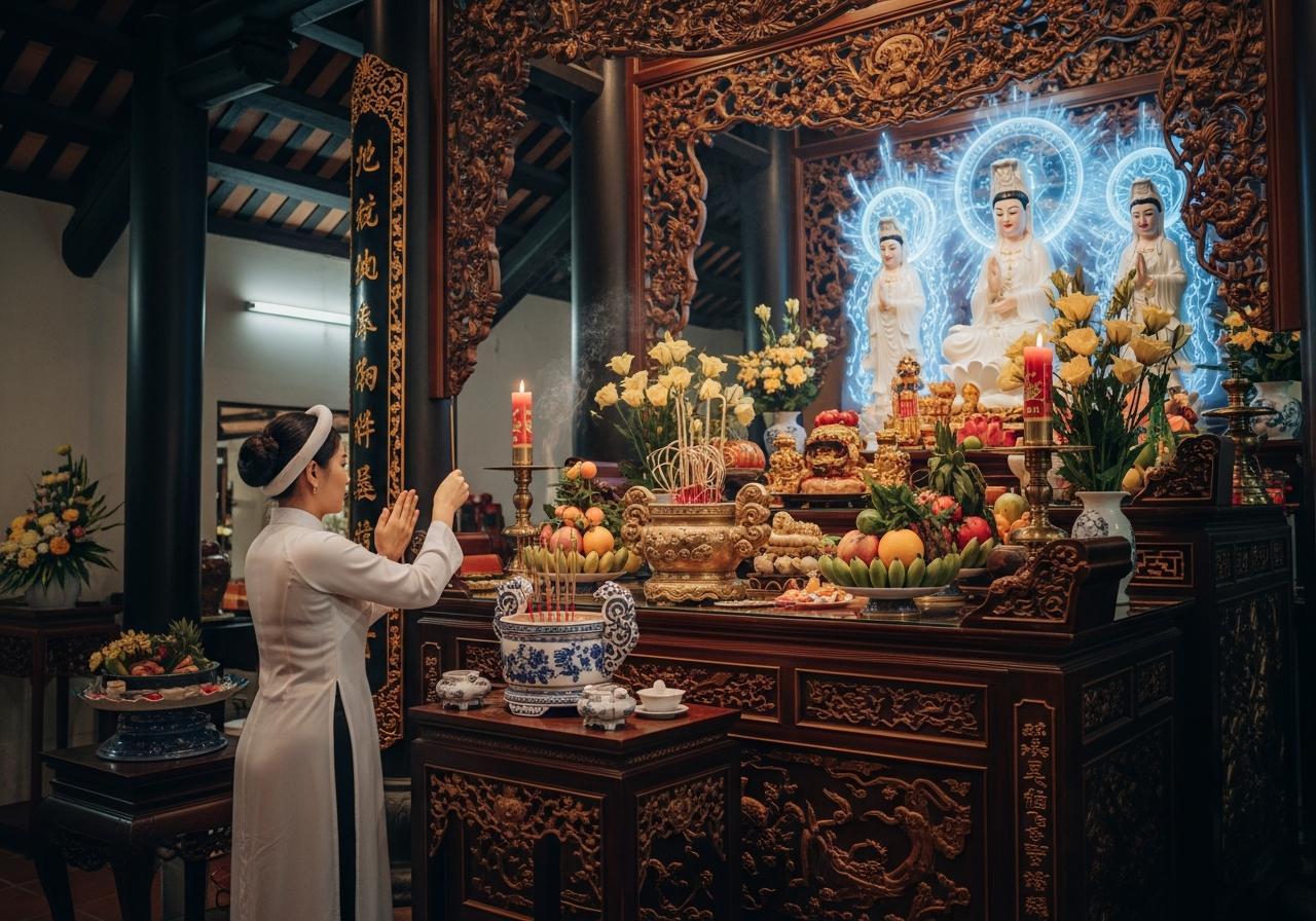 Ý nghĩa tâm linh của tín ngưỡng thờ Mẫu và hệ thống Tam Tòa Thánh Mẫu