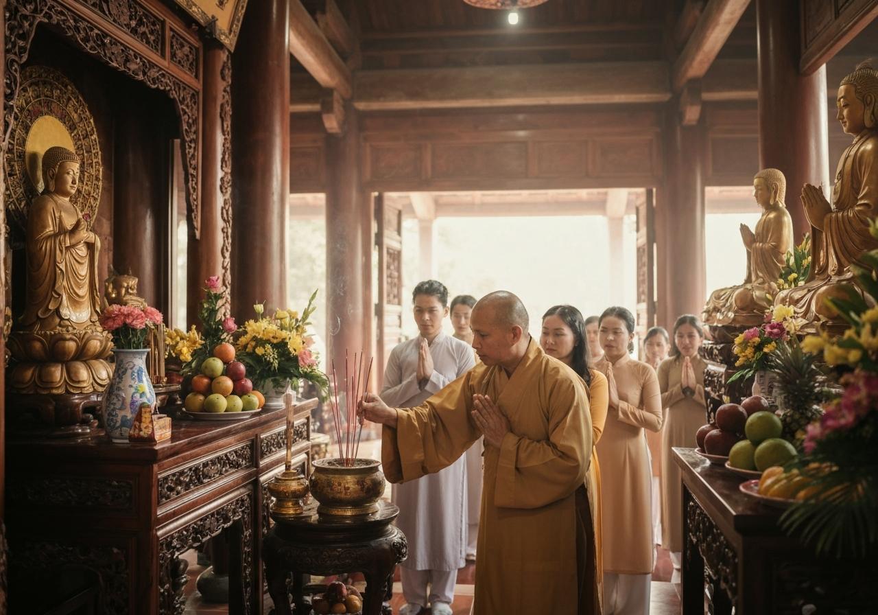 Văn khấn Ban Tam Bảo tại chùa: Nghi lễ cúng dường chuẩn và ý nghĩa 6 Giải mã ý nghĩa sâu sắc của nghi lễ cúng dường Tam Bảo