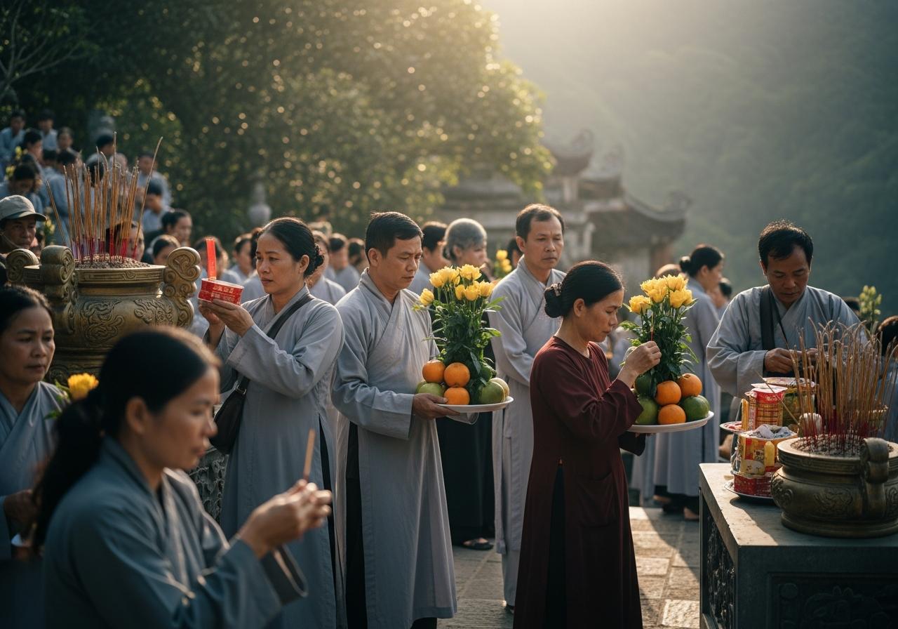 Ý nghĩa linh thiêng của việc hành hương và cách sắm lễ đúng nghi thức