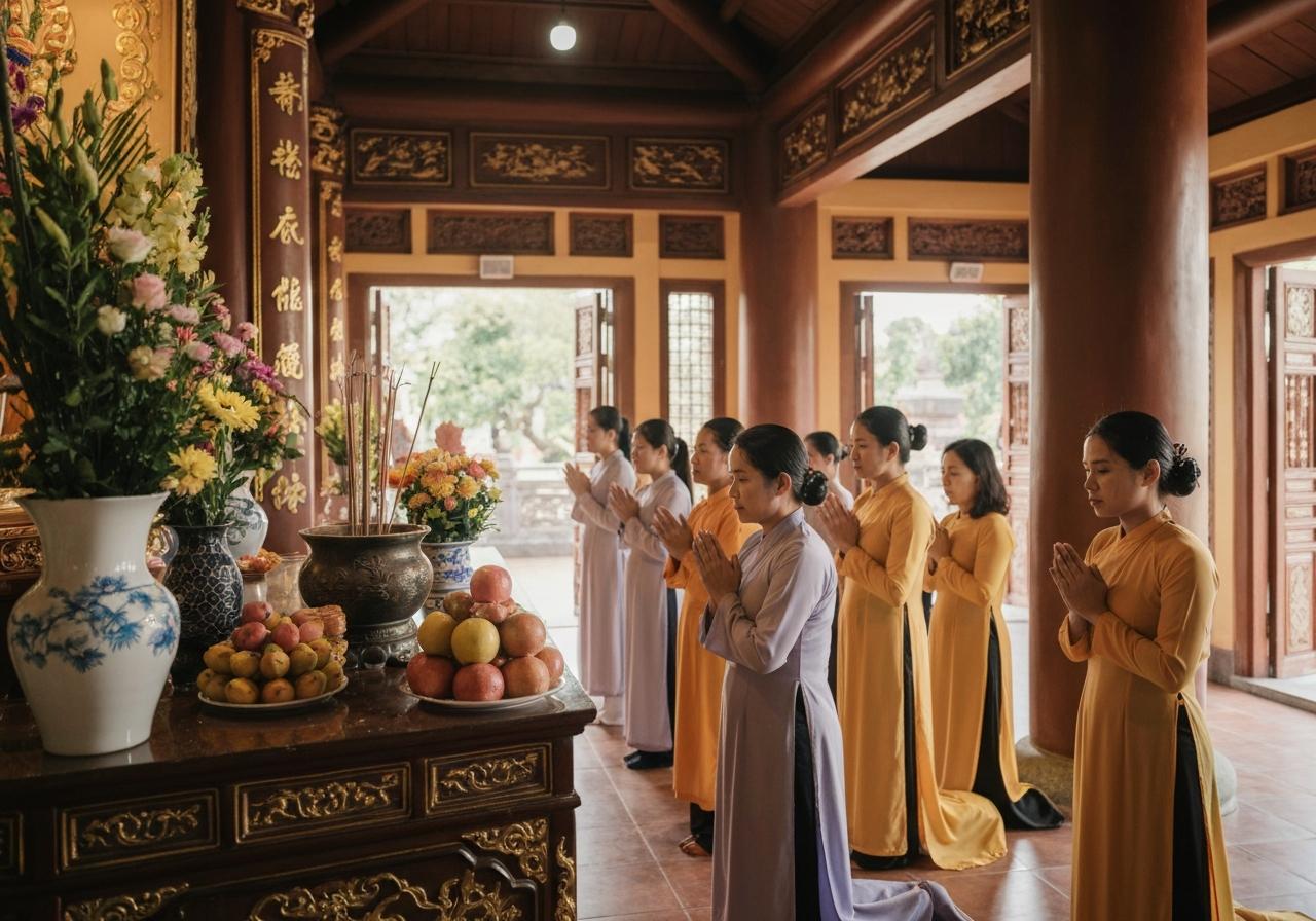 Hướng dẫn văn khấn đi chùa: Lễ nghi, bài khấn chuẩn cho mọi ban 5 văn khấn đi chùa