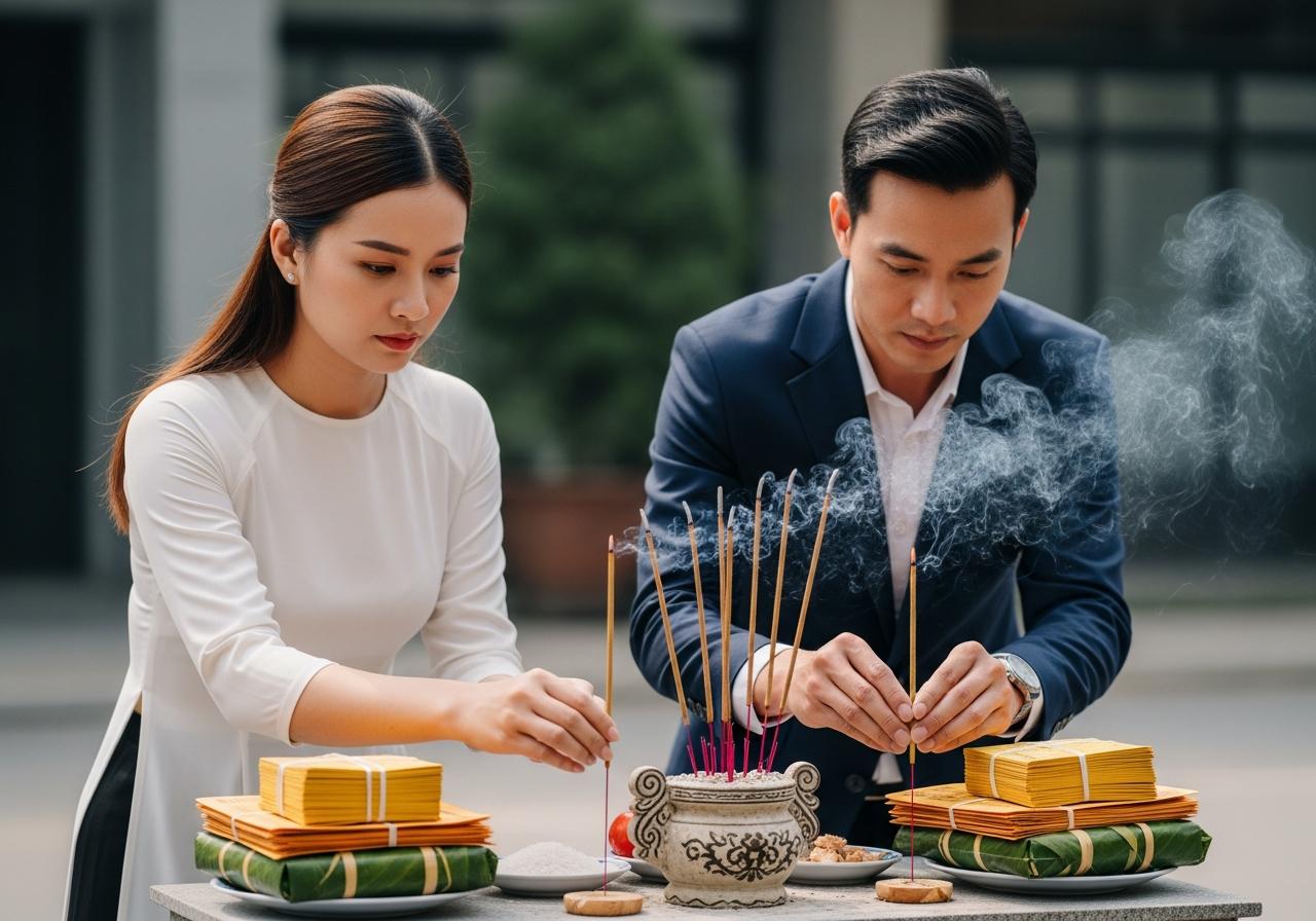 Hướng dẫn quy trình cúng ngoài trời (cúng cô hồn, khai trương) chuẩn phong thủy